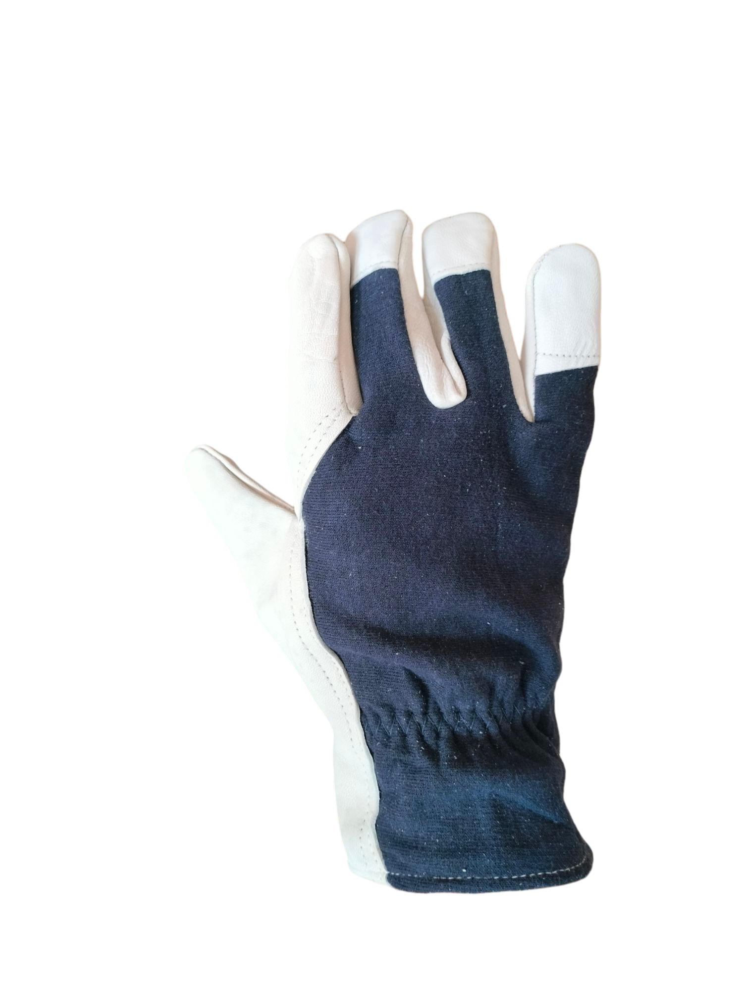 Guanti da lavoro in pelle con dorso in 100% cotone