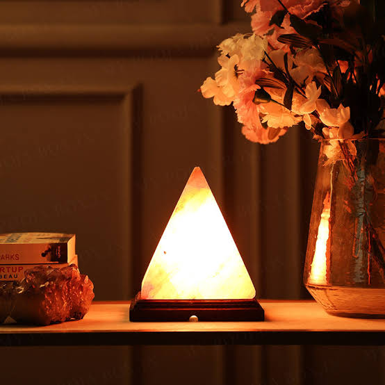 Lampada a forma di Piramide - Lampada di sale Himalayano 2-3 kg di Sale Naturale