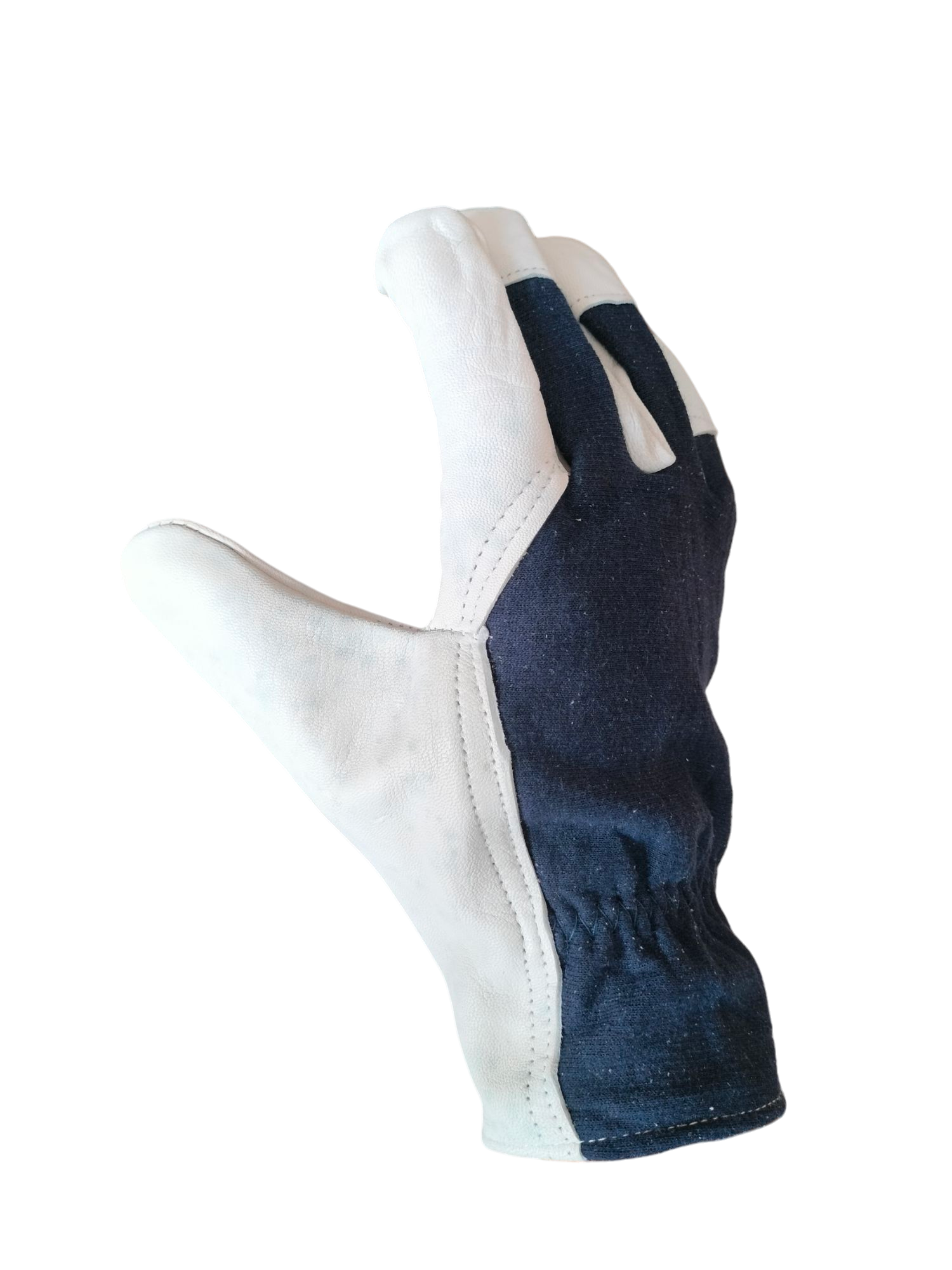 Guanti da lavoro in pelle con dorso in 100% cotone