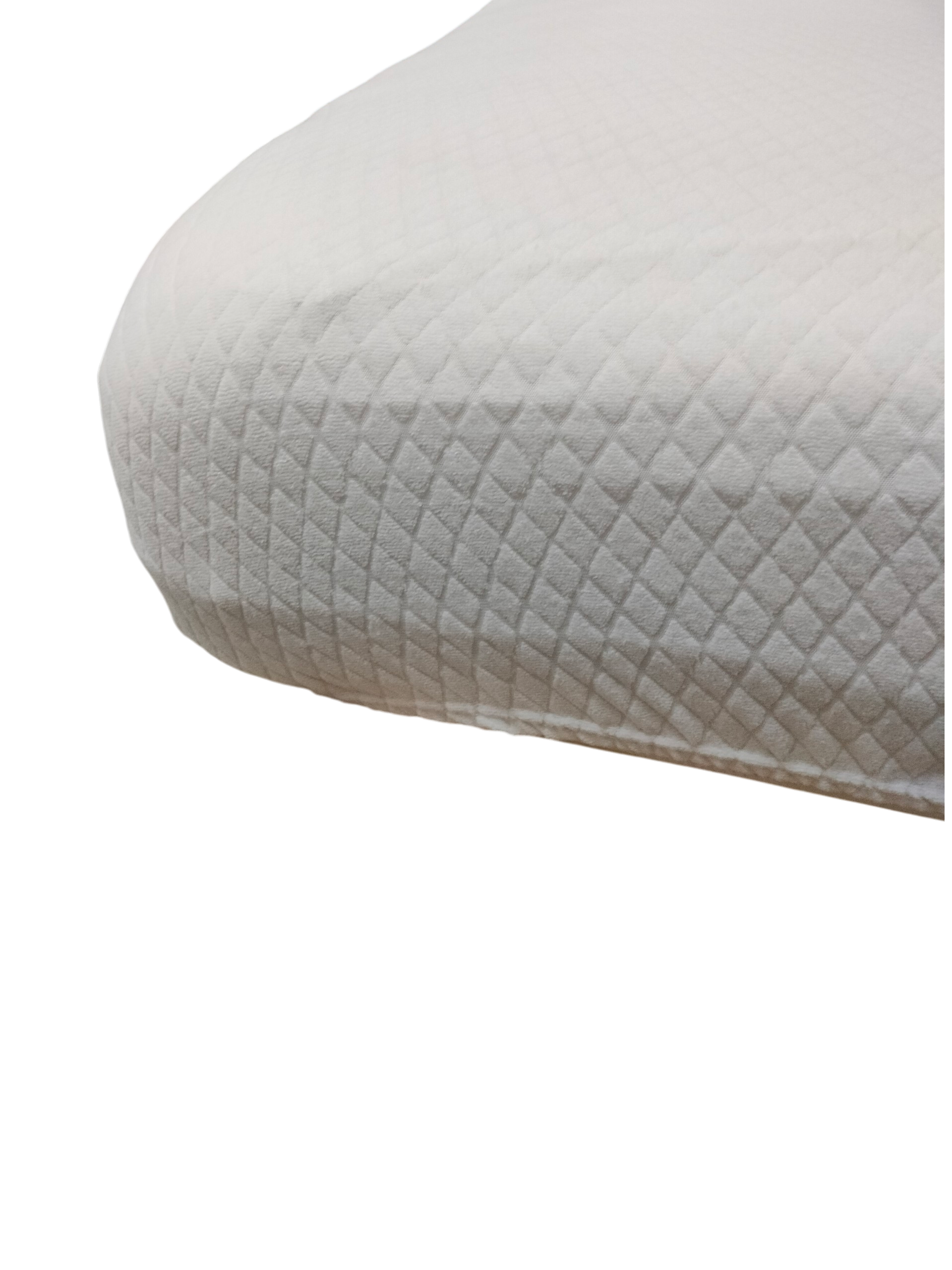 Coprimaterasso in Spugna Jacquard Elasticizzata - Bianco