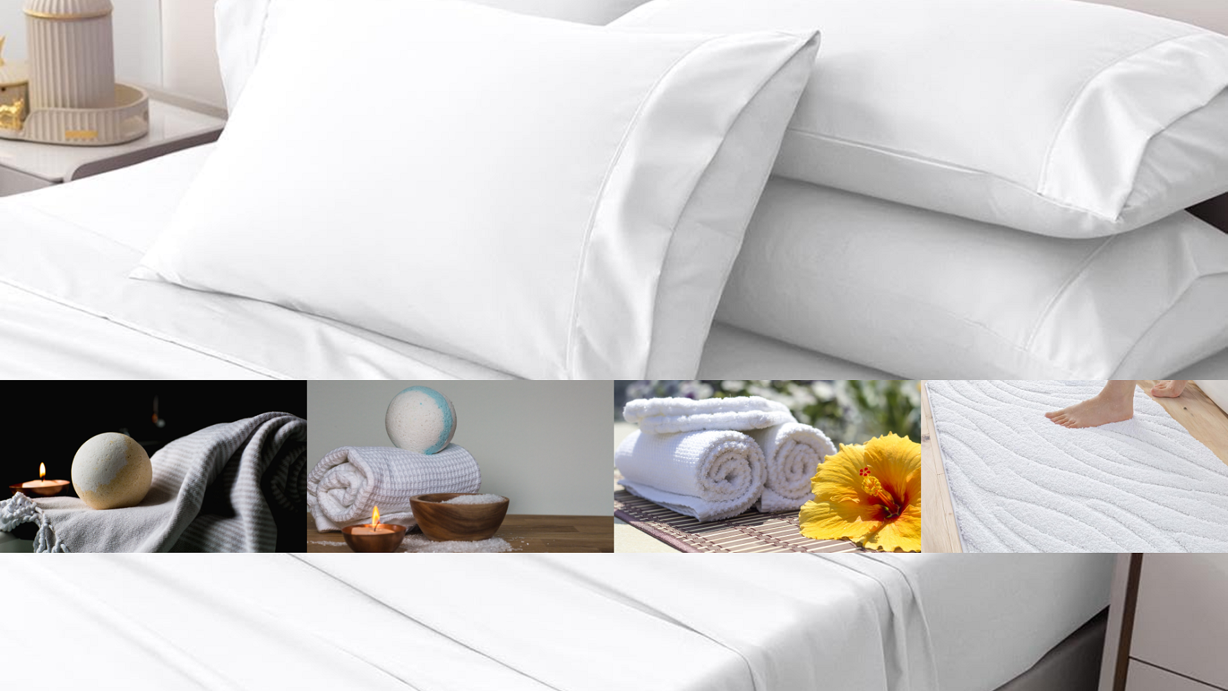 Set Lenzuola Singolo in Puro Cotone - 100 % Cotone 140 GSM - Bianco